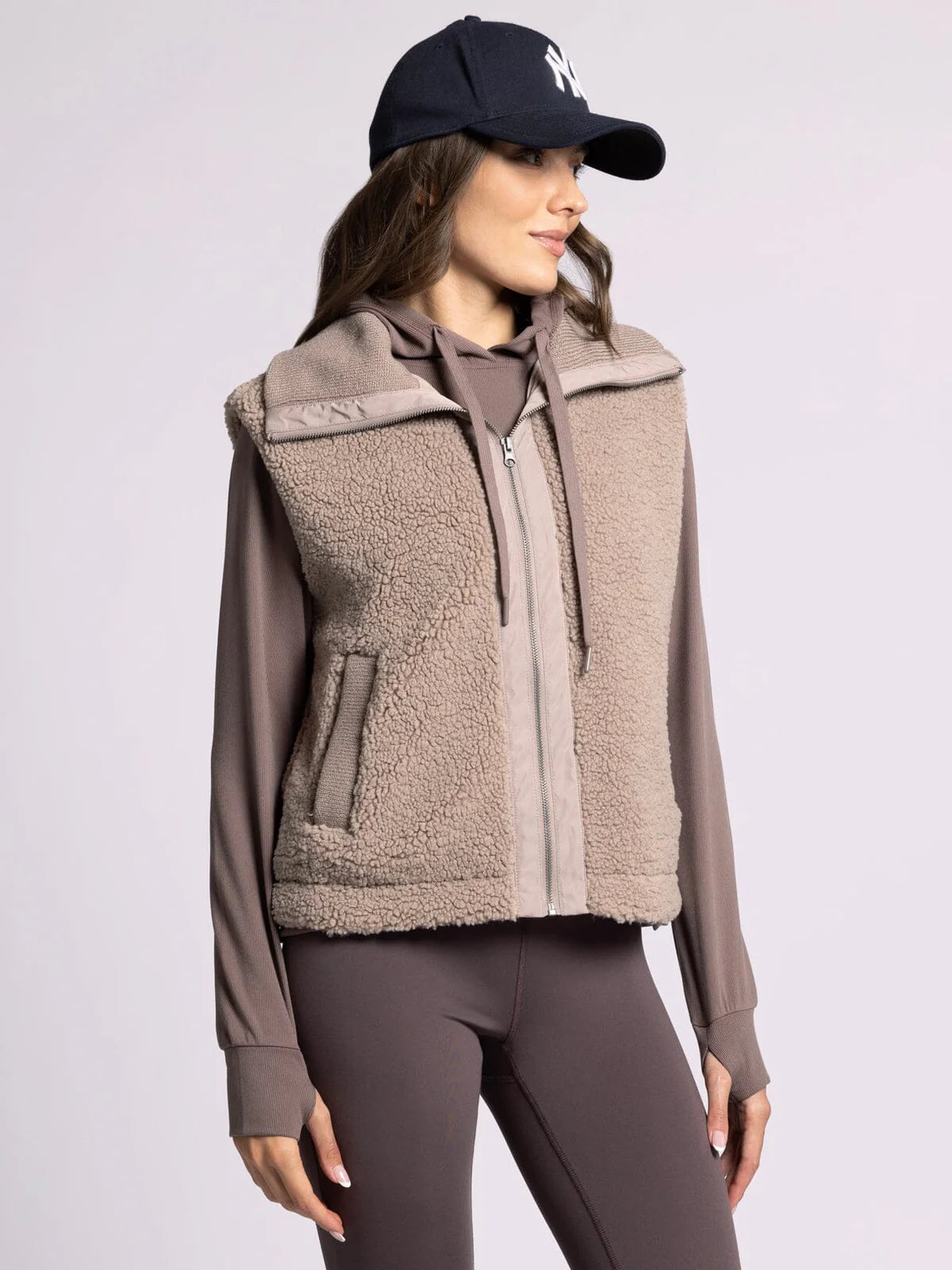 Trista Vest in Taupe