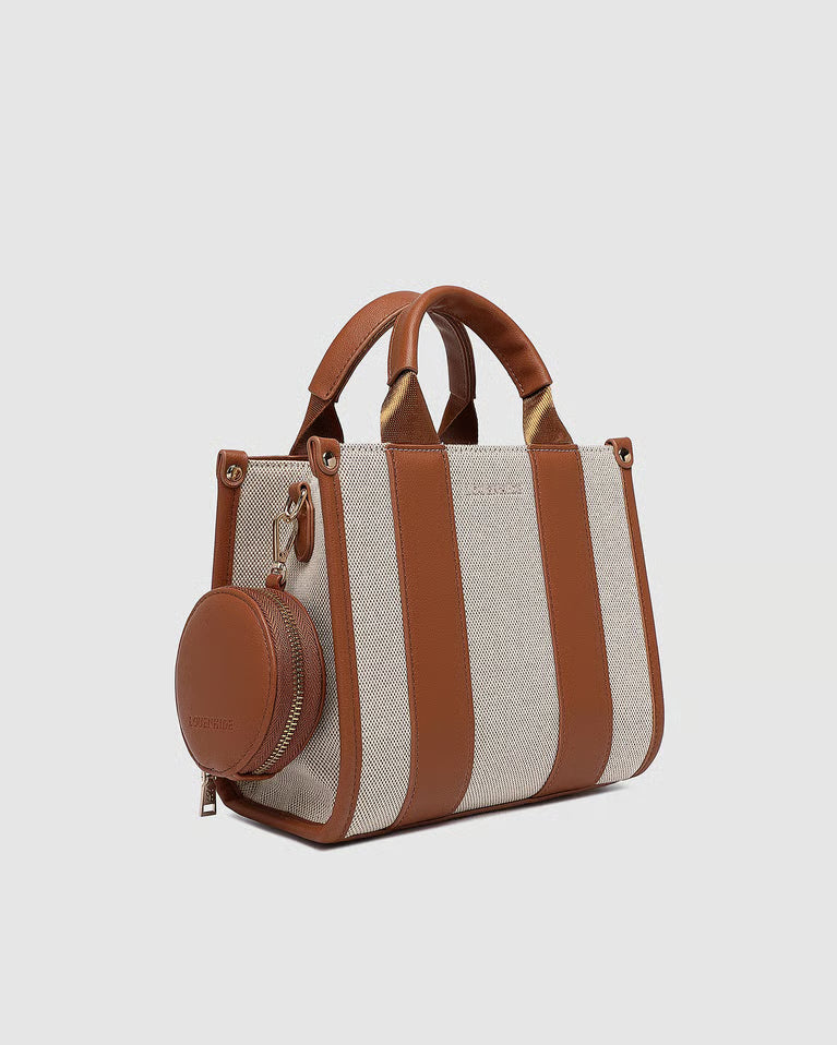 Manhattan Mini Tote Bag in Natural Tan Canvas