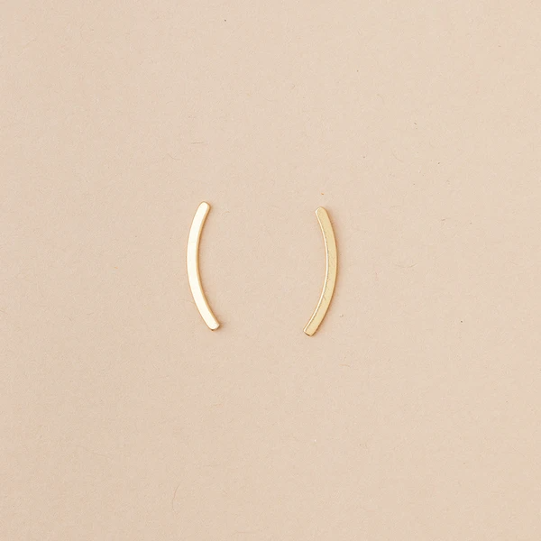 Refined Earring Collection - Comet Curve/Gold Vermeil