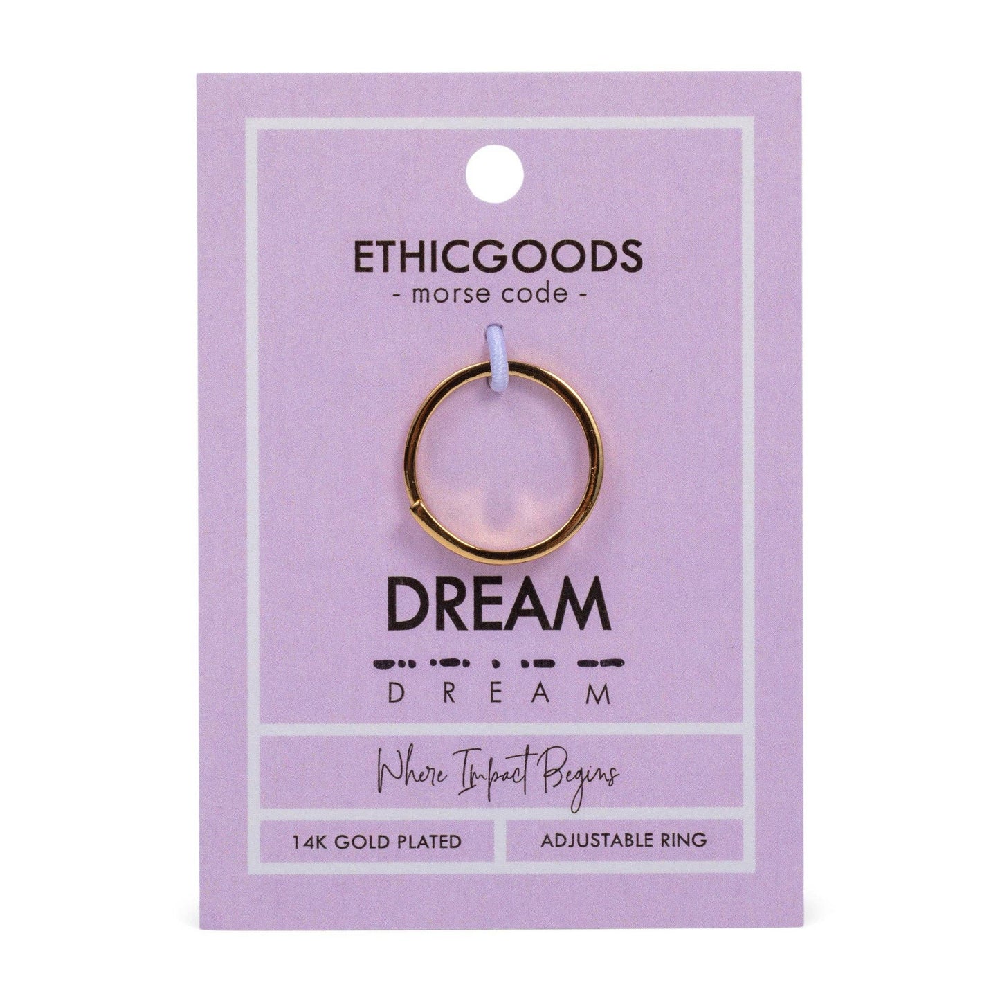 Morse Code Ring - Stamped | DREAM: Dream