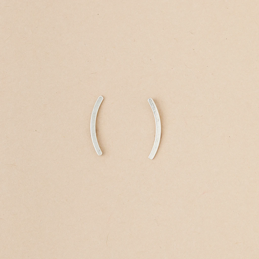 Refined Earring Collection - Comet Curve/Sterling Silver