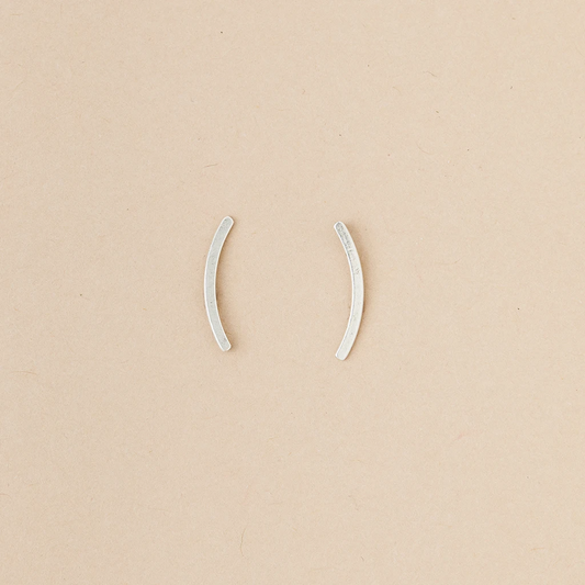 Refined Earring Collection - Comet Curve in Silver