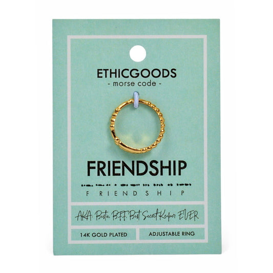 Morse Code Ring - Patterned | FRIENDSHIP: Friendship