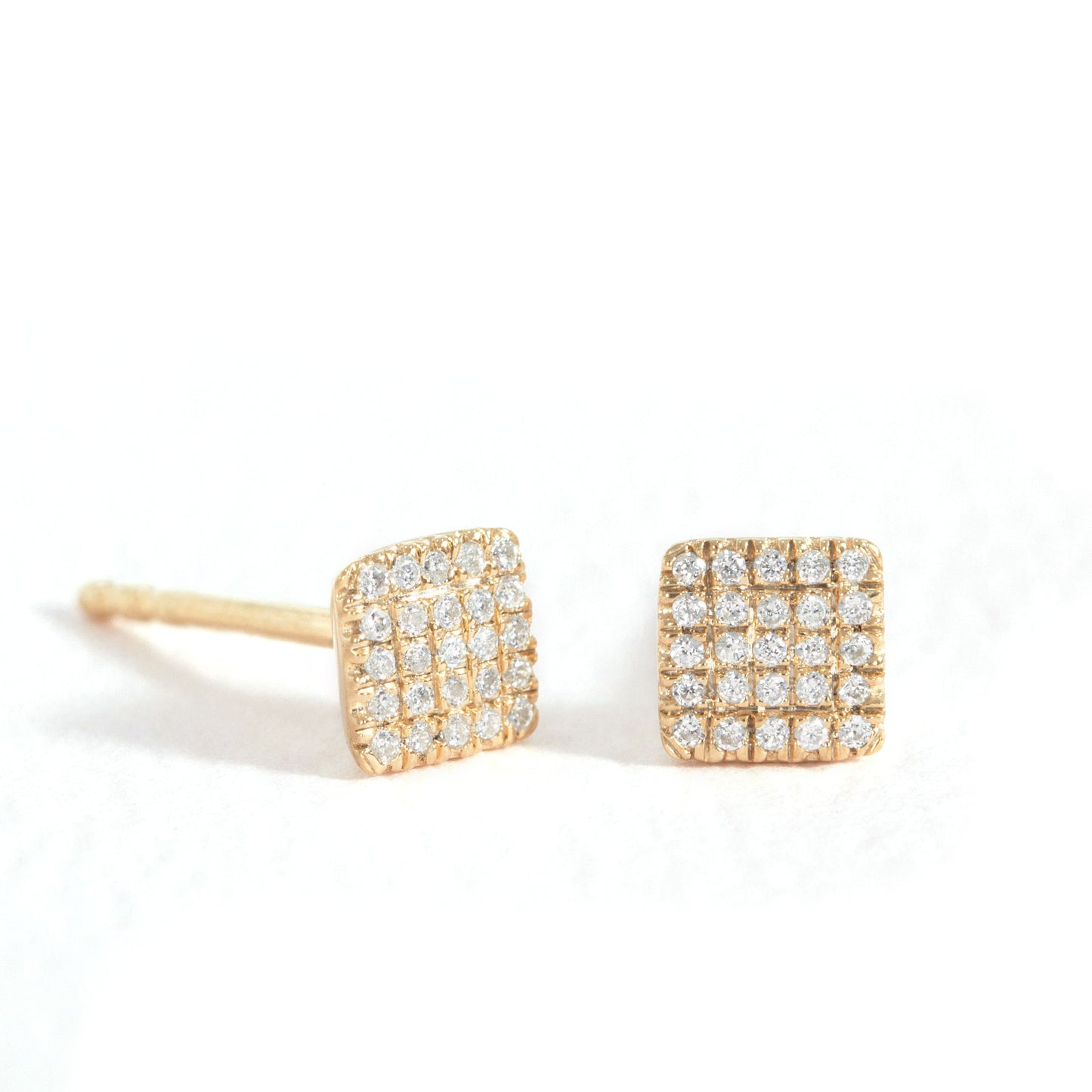 Square Fashion Studs in Gold