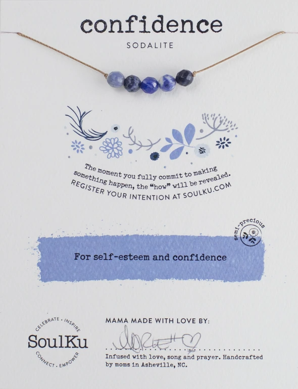 Intention Necklace Sodalite - Confidence