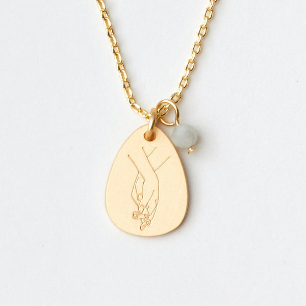 Intention Charm Necklace in Amazonite/Gold