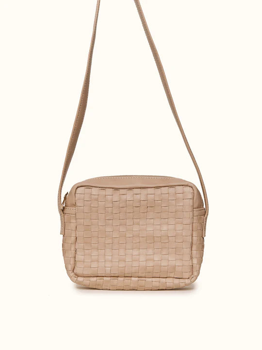 Valerie Woven Crossbody in Pebble