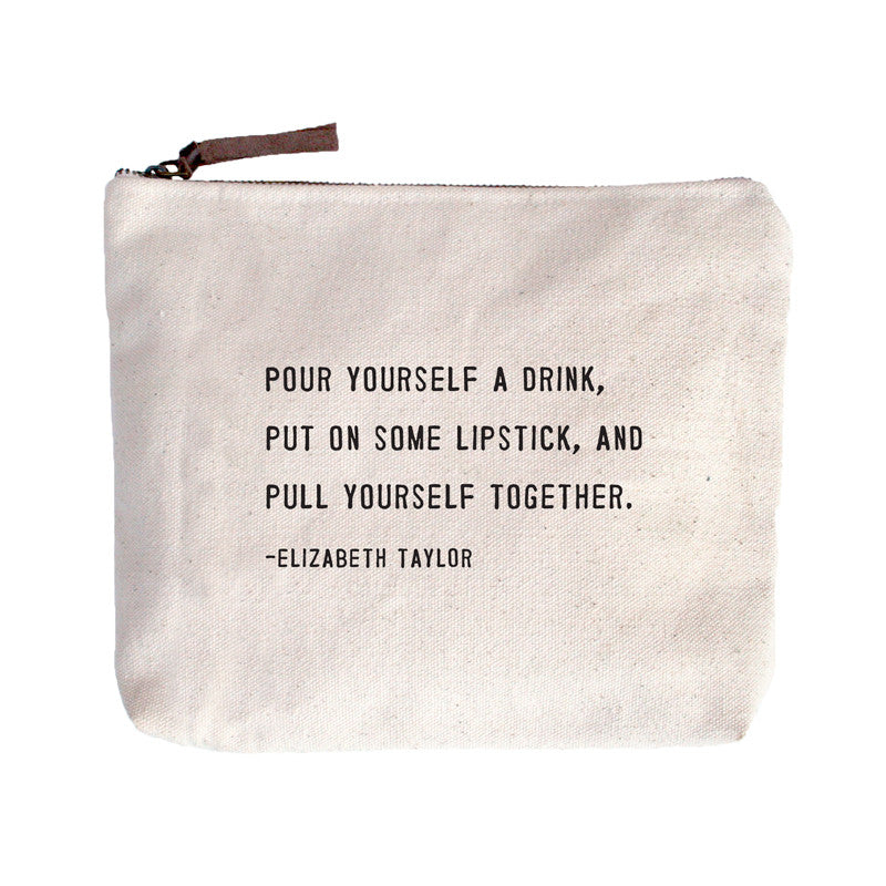 Canvas Quote Pouch Green Roost Culpeper Virginia Boutique