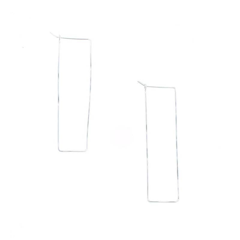 Highwire Hoop Earrings in Silver