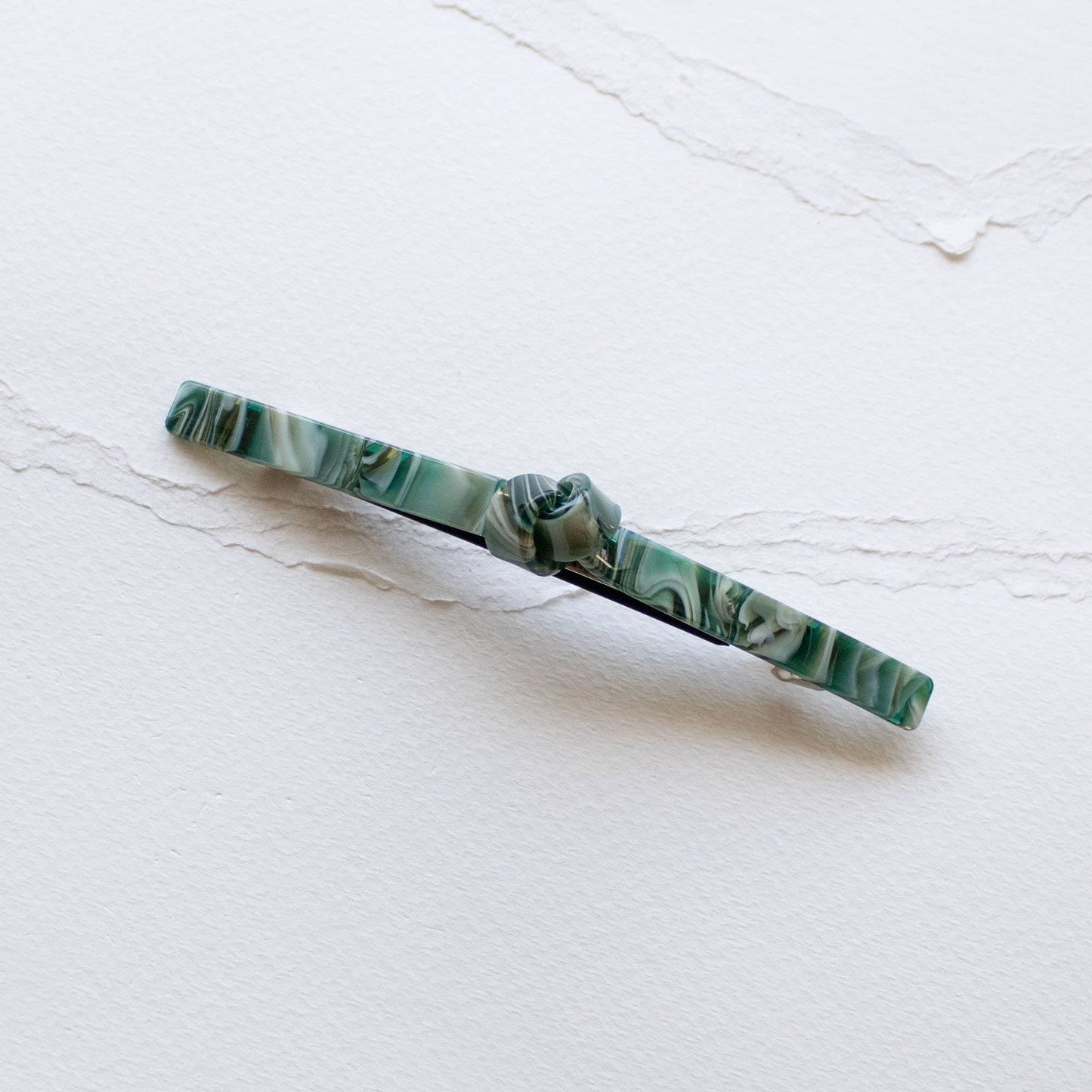 Eco French Twist Hair Barrettes: Jade