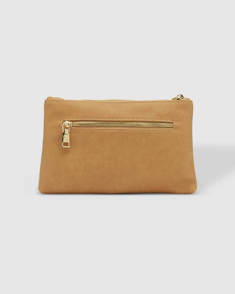 Mimi Logo Wristlet in Camel