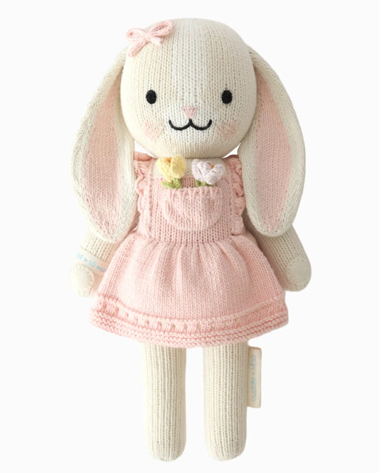 Clover the Bunny Hand-Knit Plush in Blush