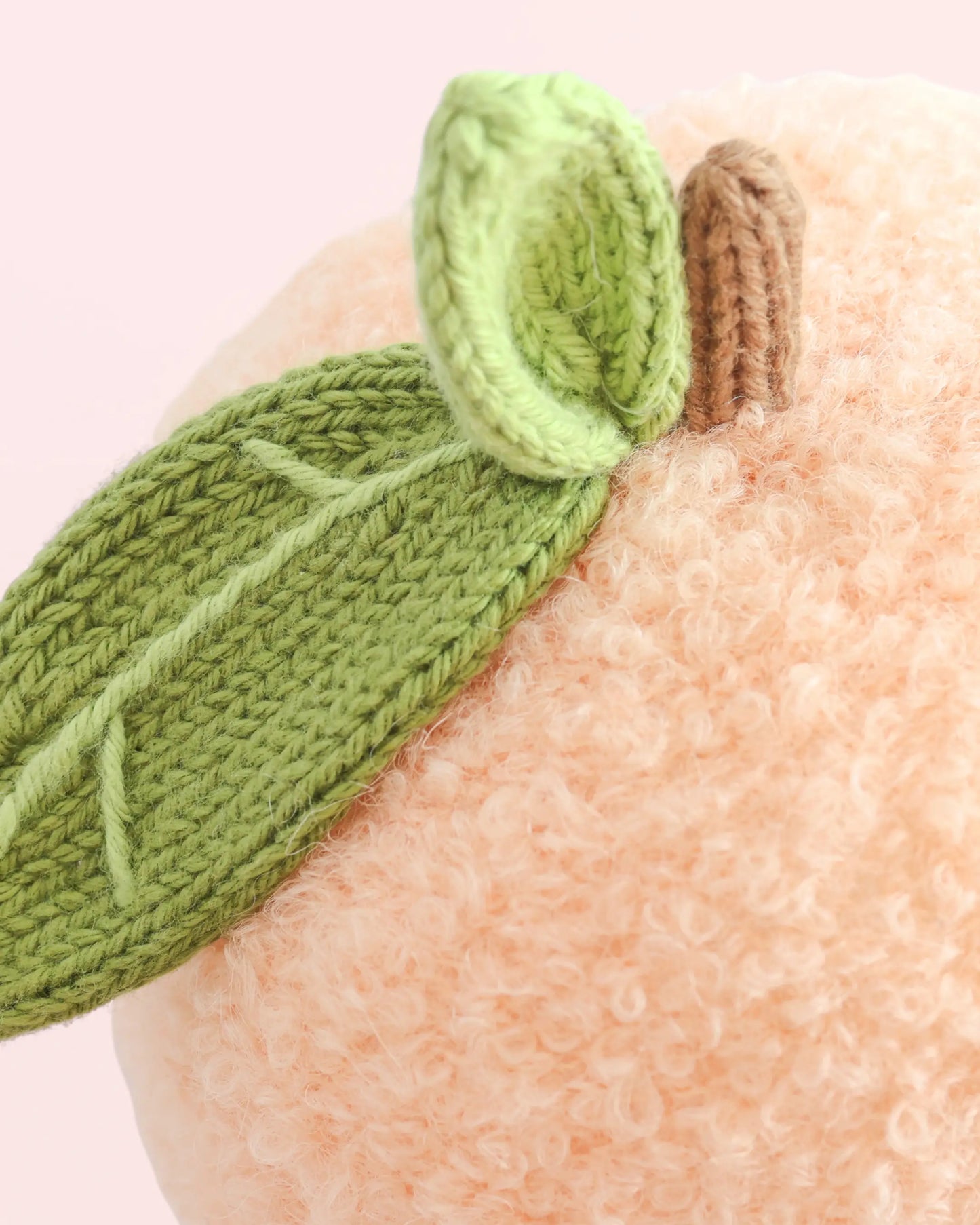 Baby Peach Hand-Knit Plush