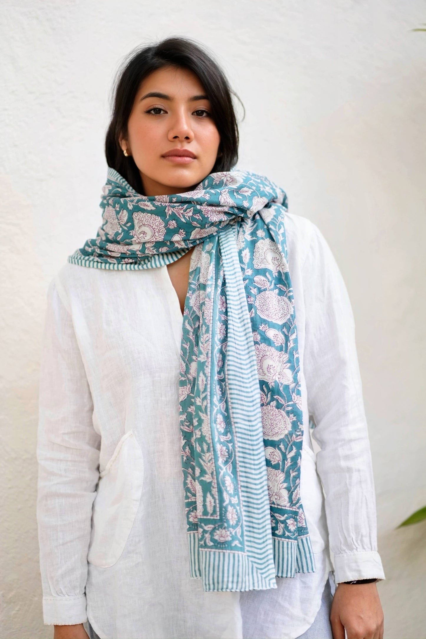 Genesis Cotton Block Print Scarf