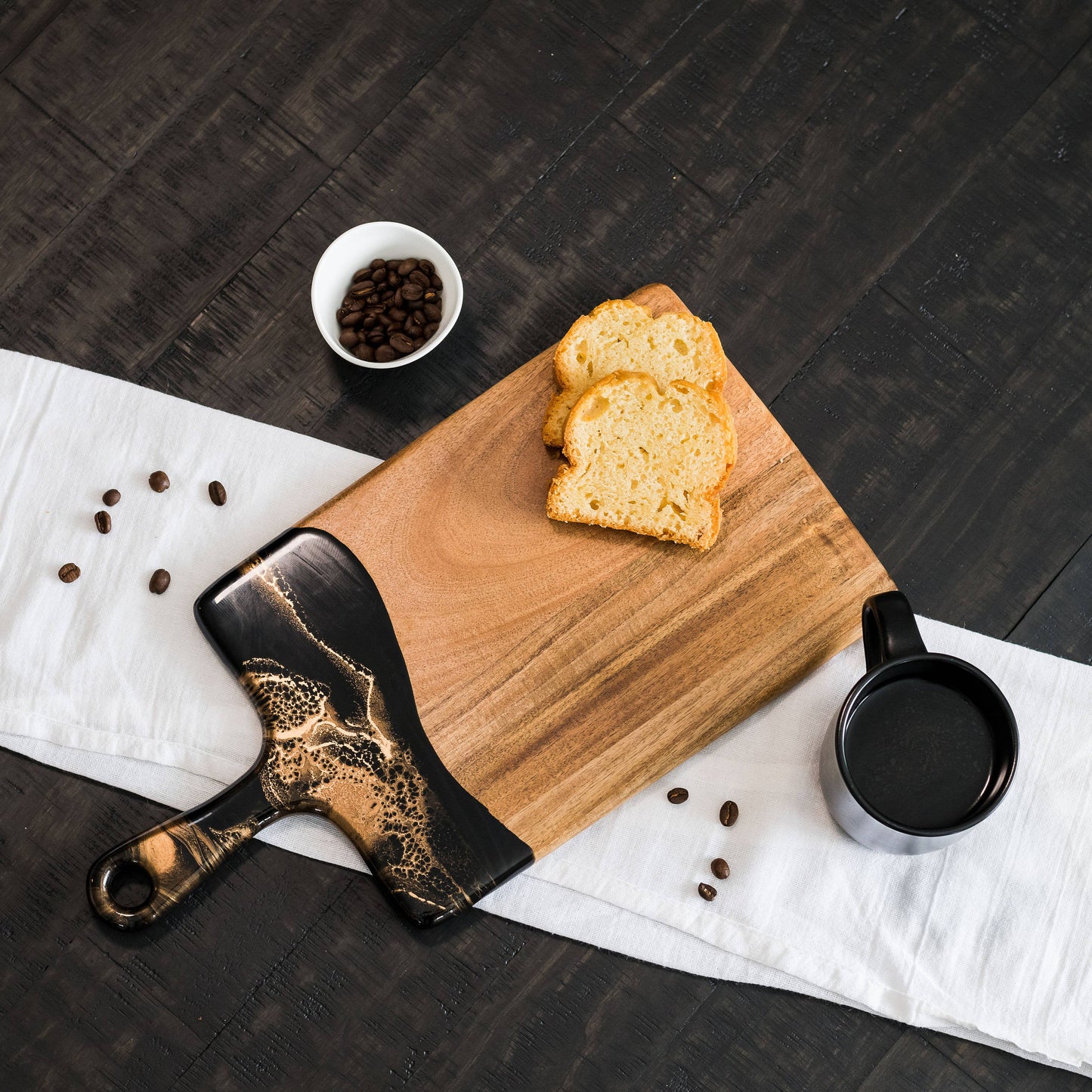 Medium Acacia Cheese Boards in Navy