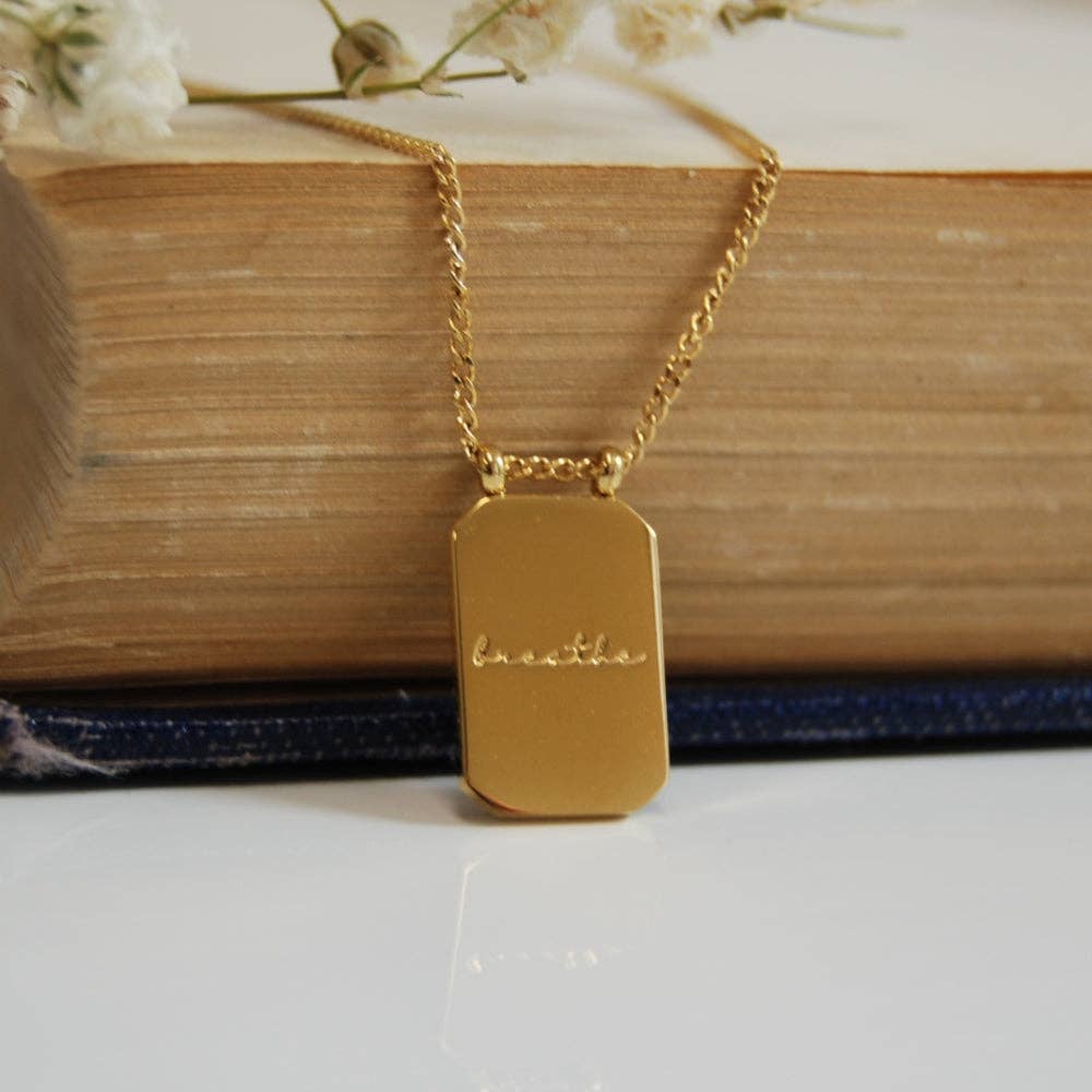 Breathe Necklace in Gold