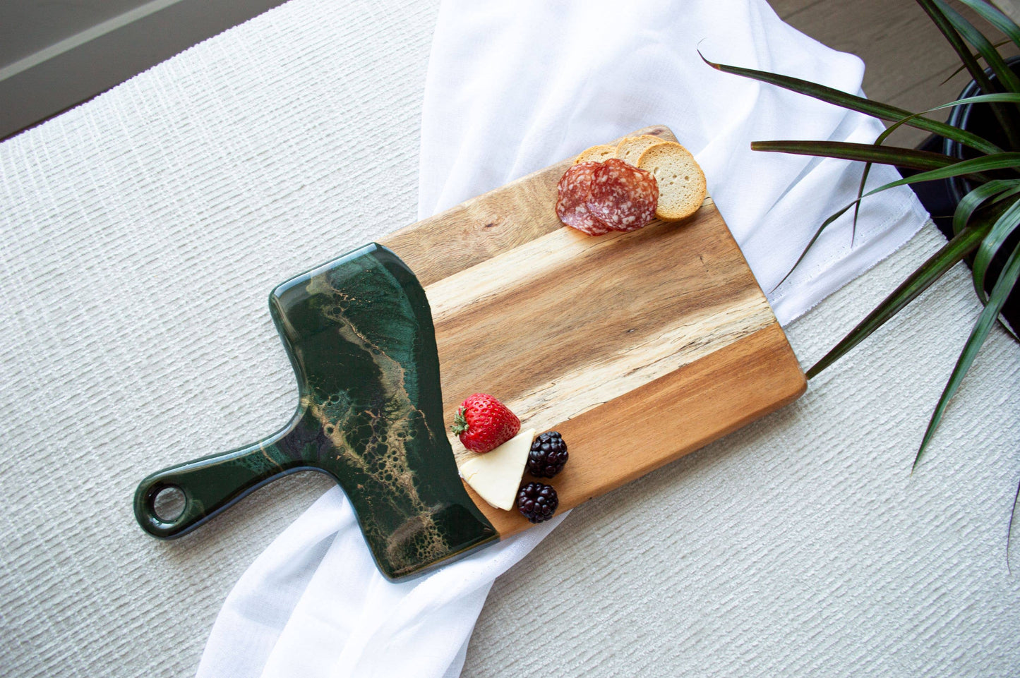 Medium Acacia Cheese Boards in Navy