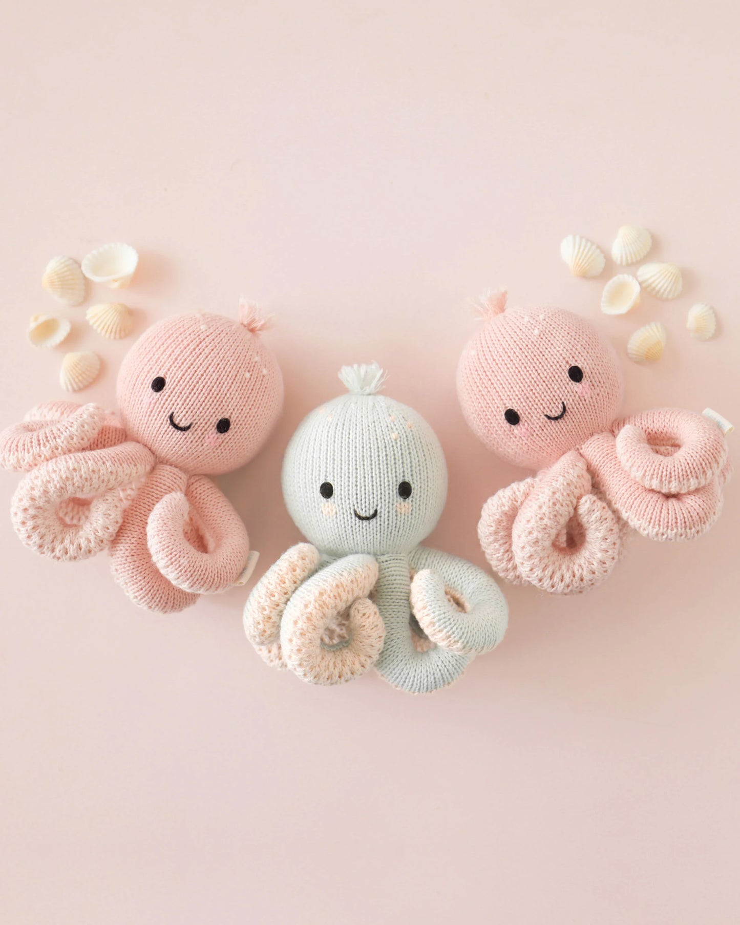 Baby Octopus Hand-Knit Plush