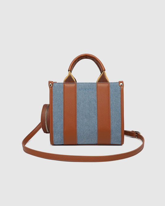 Manhattan Mini Tote Bag in Light Denim