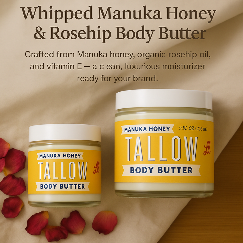 Manuka Honey + Rosehip Tallow Body Butter