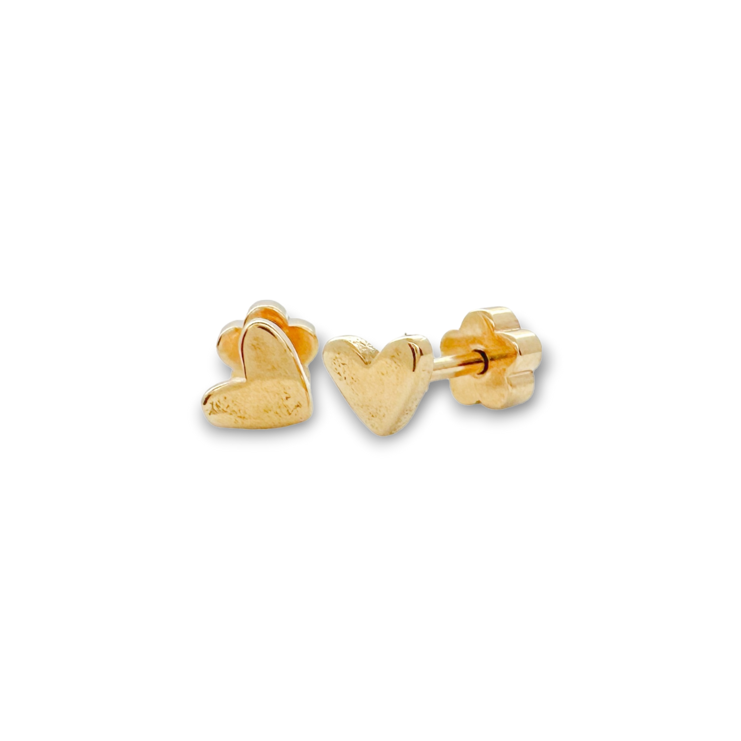 Gold Hearts Tiny Stud Earrings