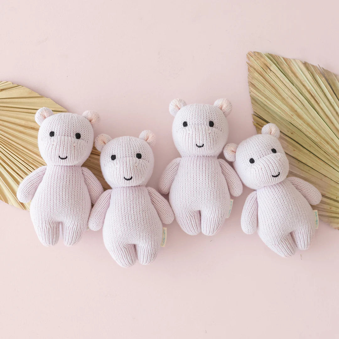 Baby Hippo Hand-Knit Plush