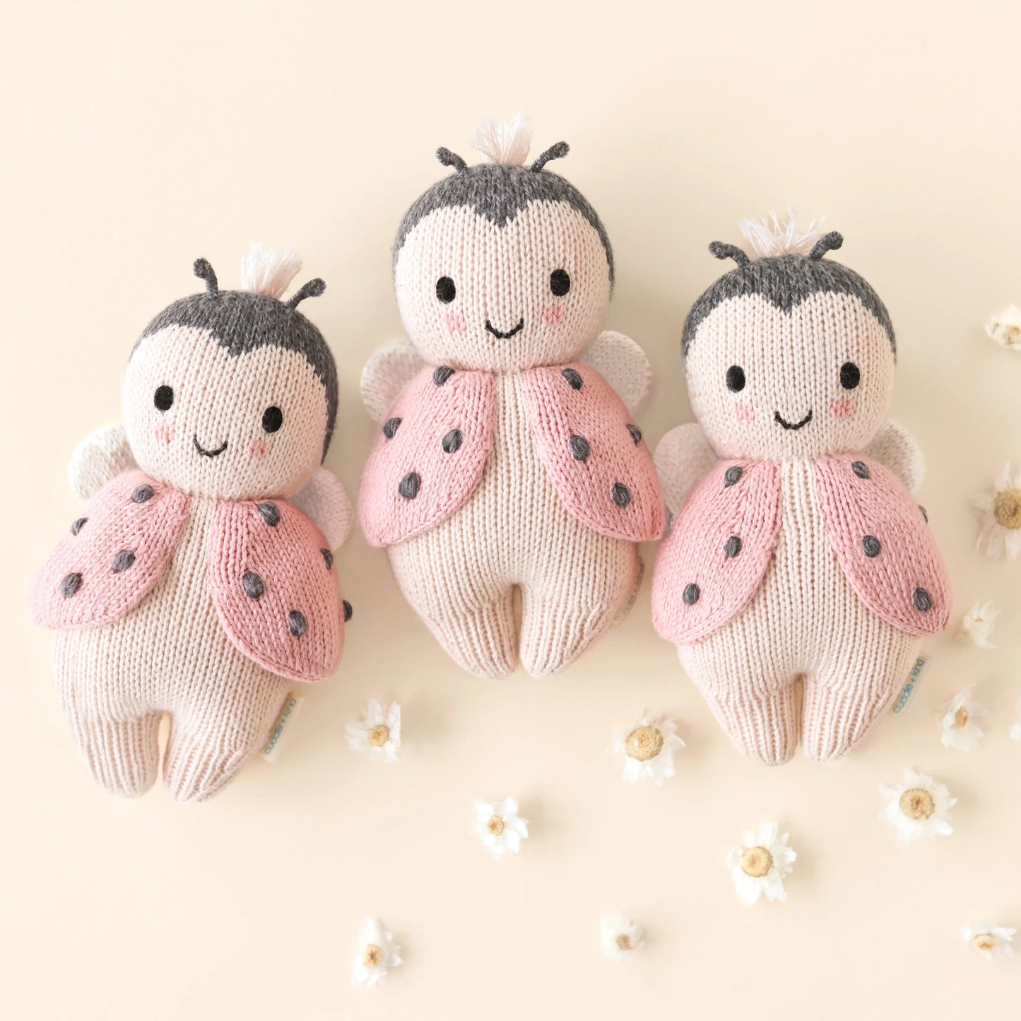 Baby Ladybug Hand-Knit Plush