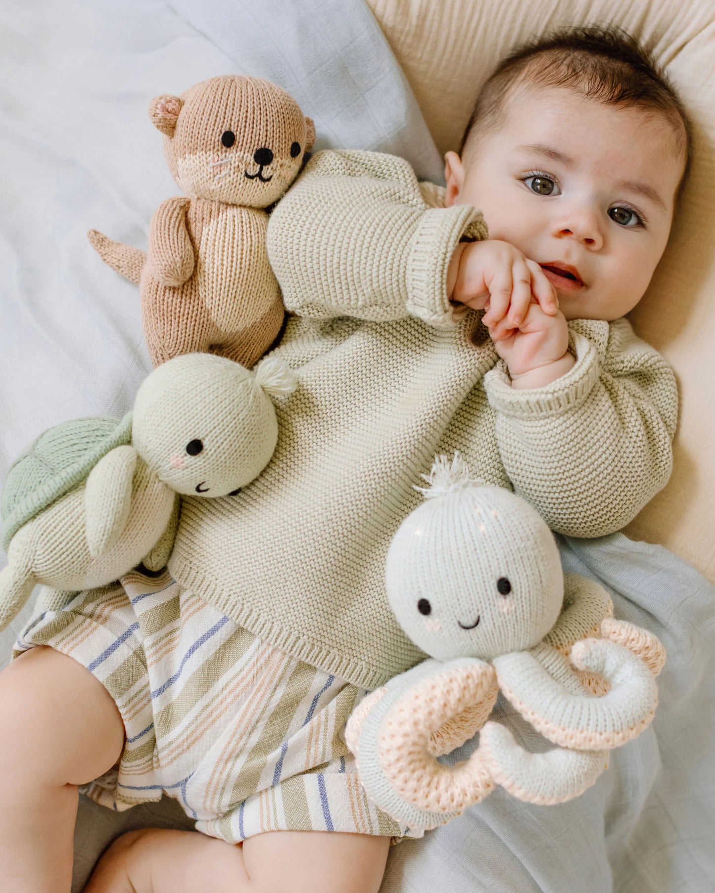Baby Otter Hand-Knit Plush