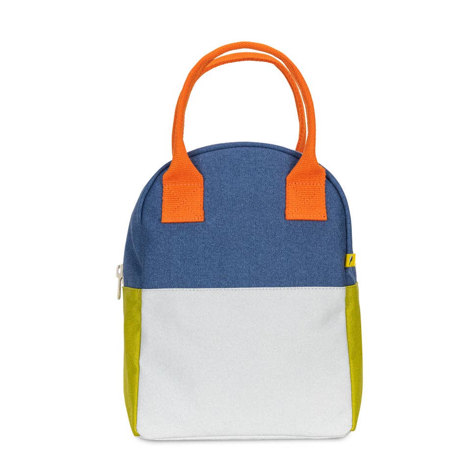 Zipper Lunch Bag - Two Tone Citrus Sky