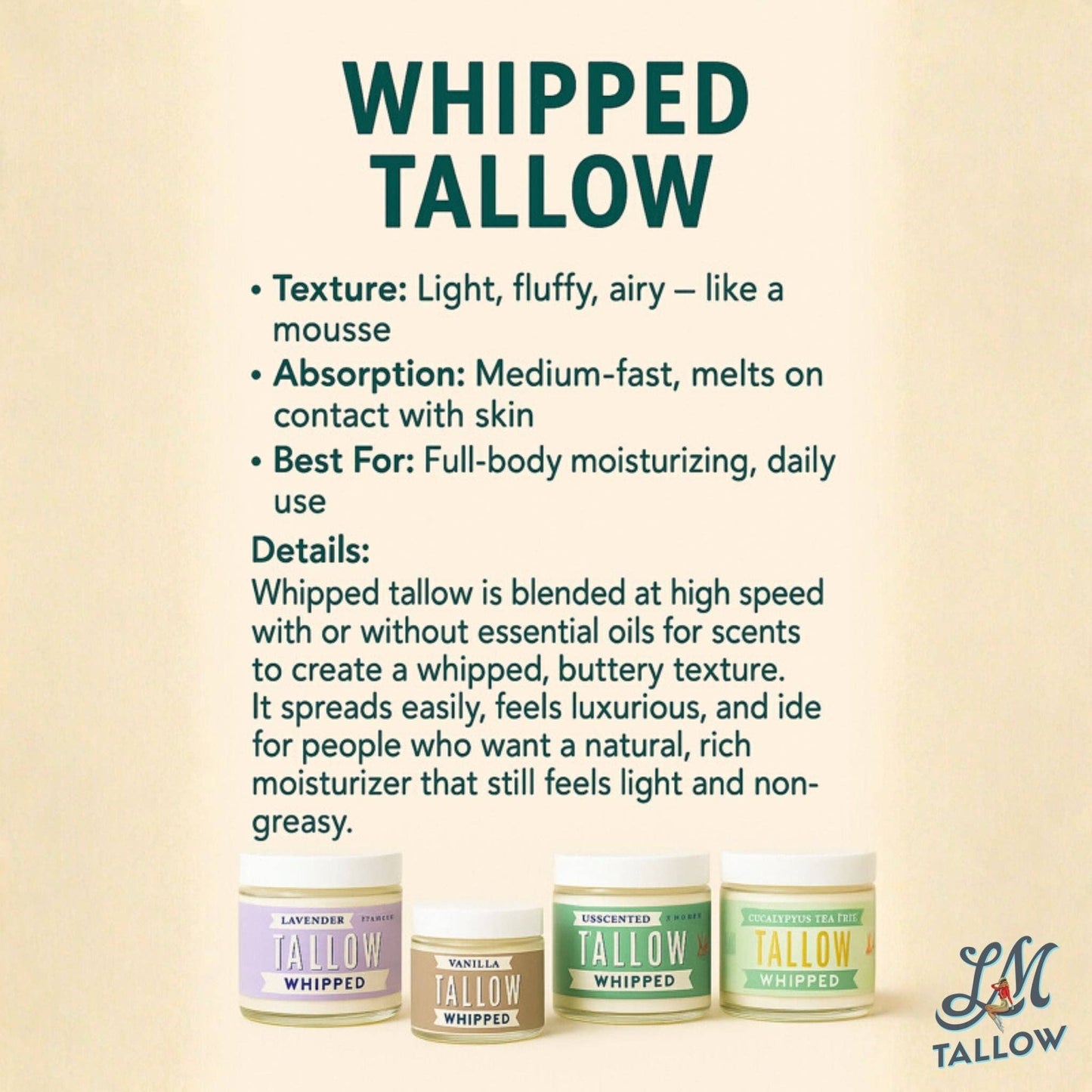 Lavender Whipped Tallow Moisturizer