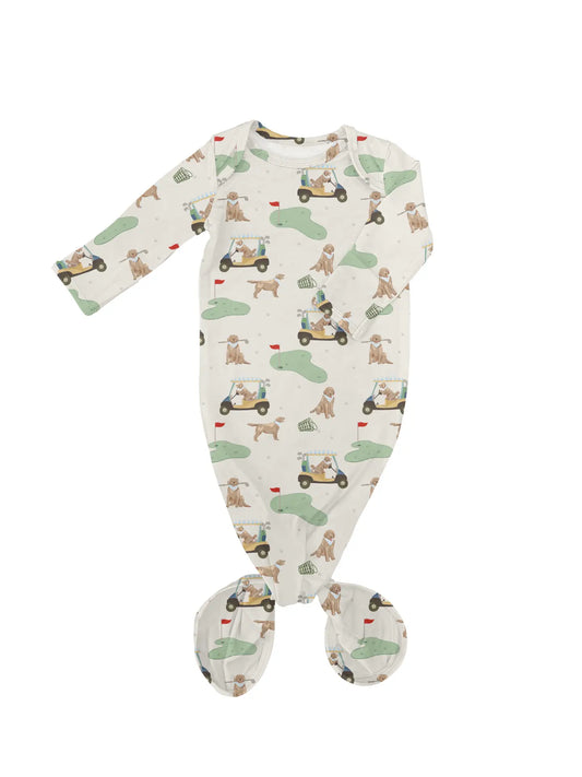 Knotted Gown in Barks & Birdies