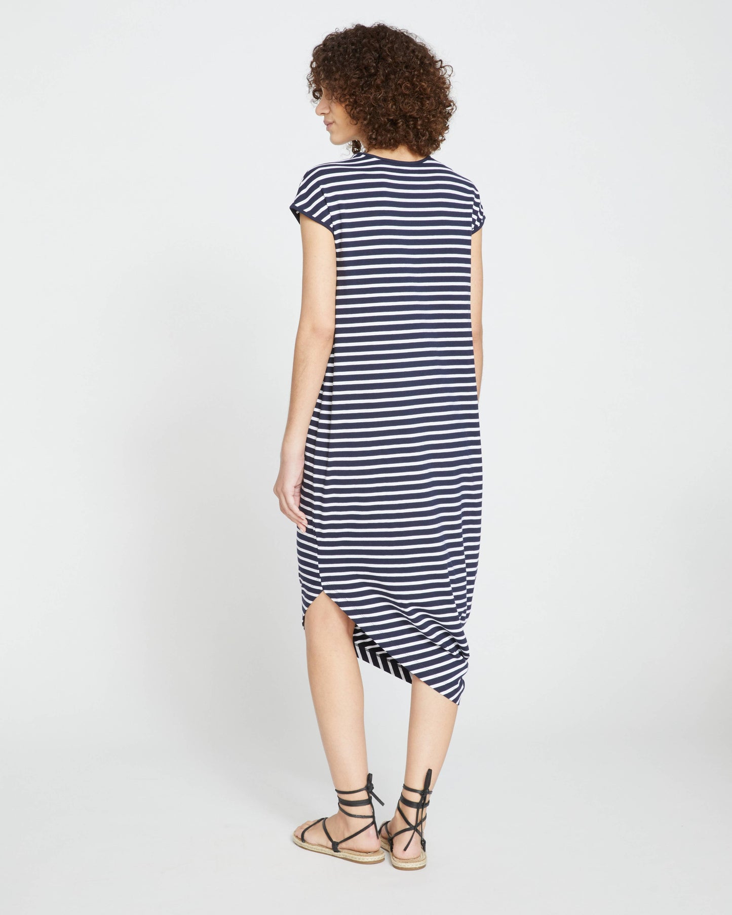 Iconic Geneva Dress in Midnight/White Stripe