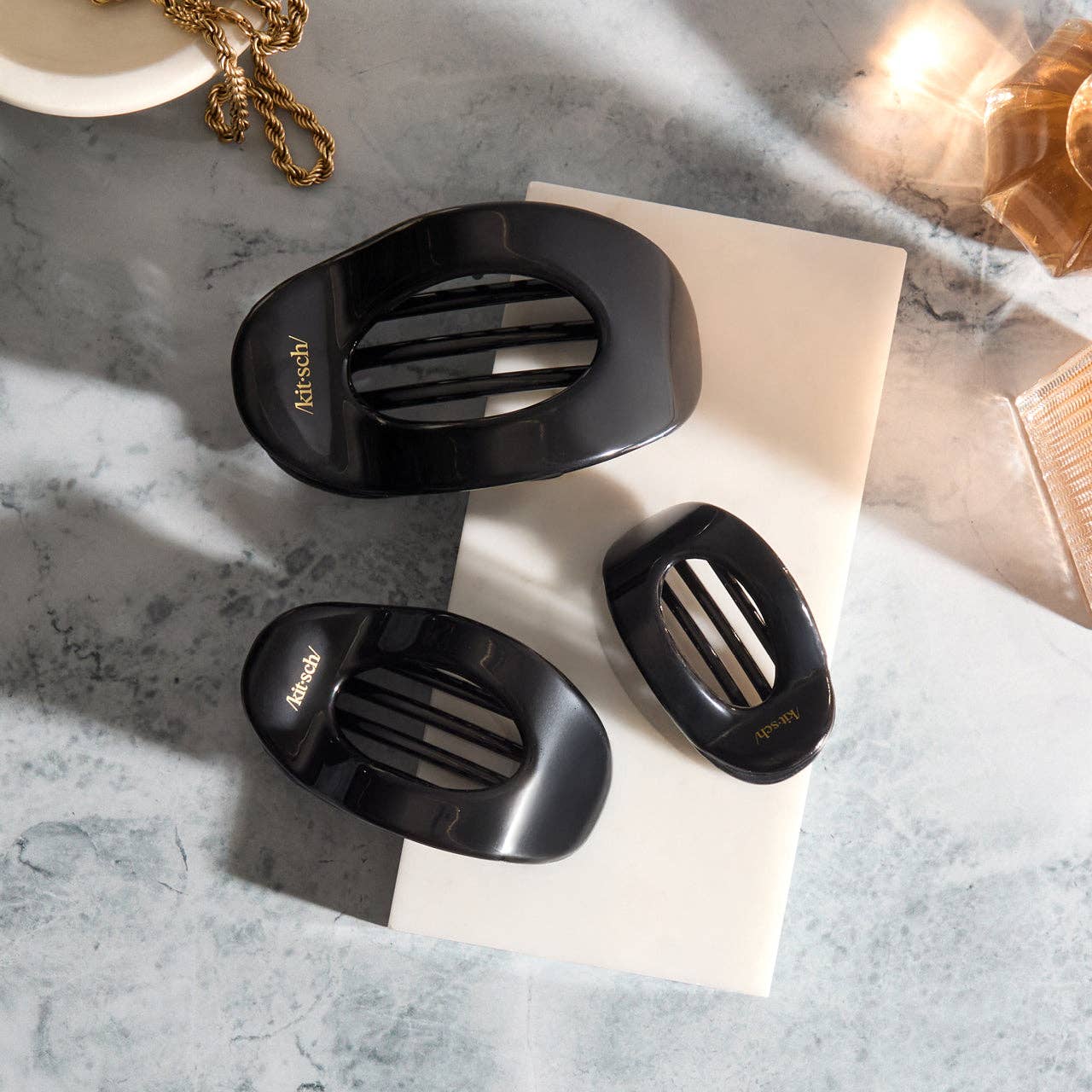 Black Flat Cloud Clip - Small