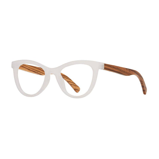 Sunny Readers - Milky Light Grey / Zebra Wood