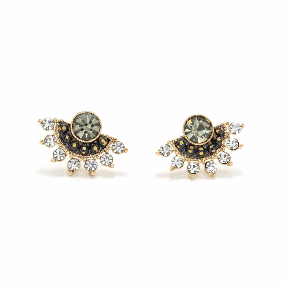 Nico Fan Earrings in Black Diamond
