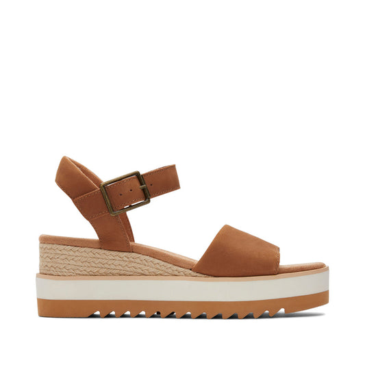 Diana Wedge in Tan Leather