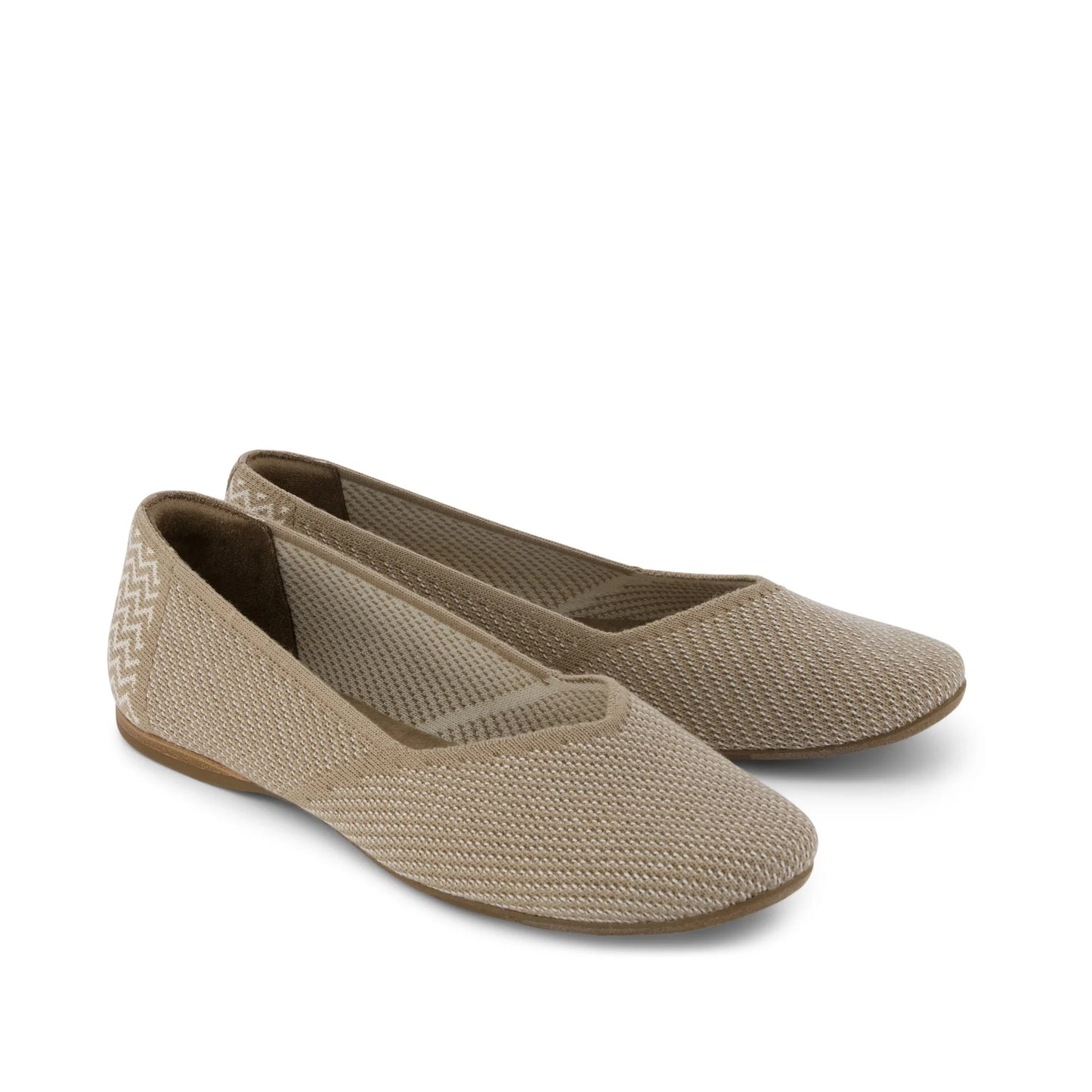 Gemma Flat in Dune Brown Engineered Knit