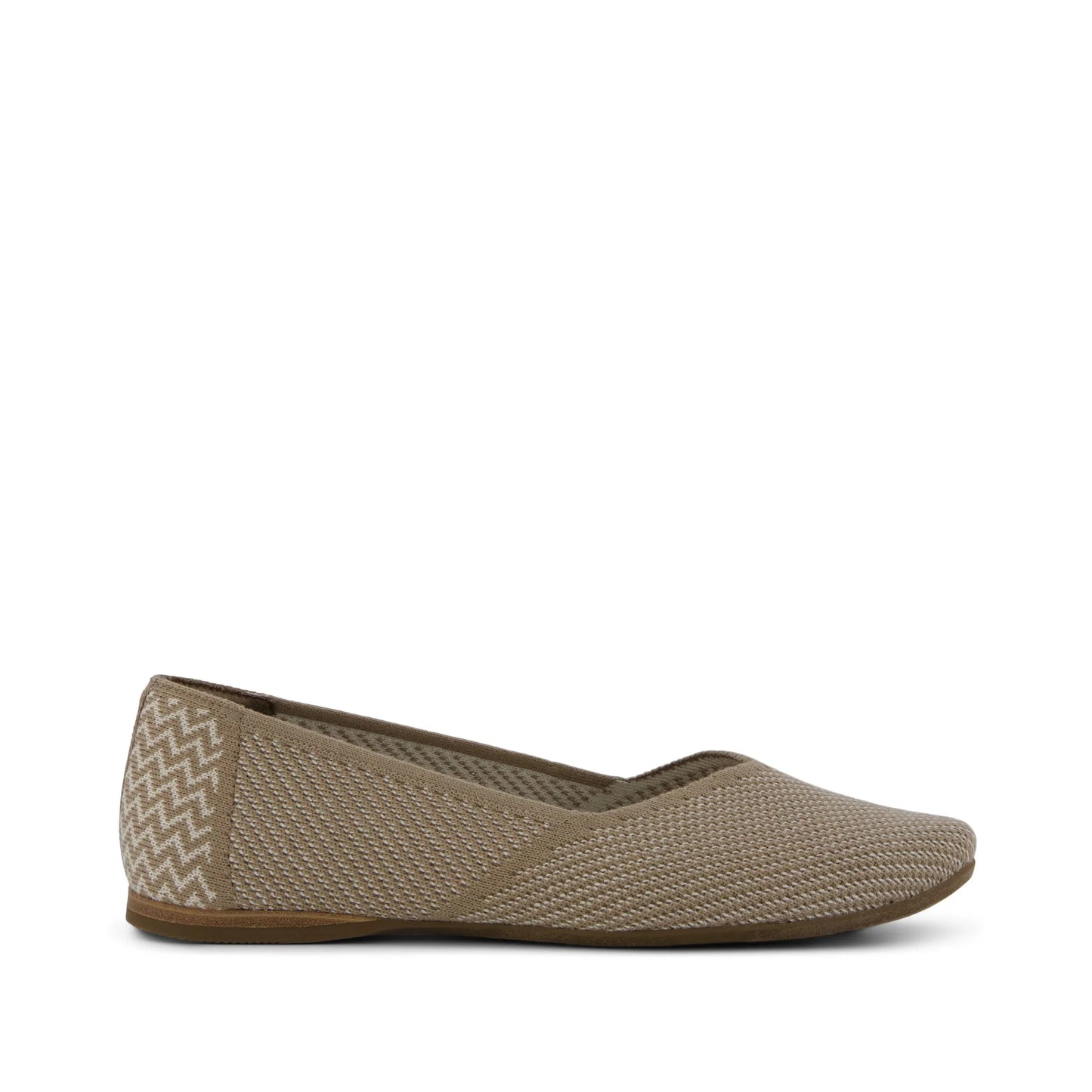 Gemma Flat in Dune Brown Engineered Knit