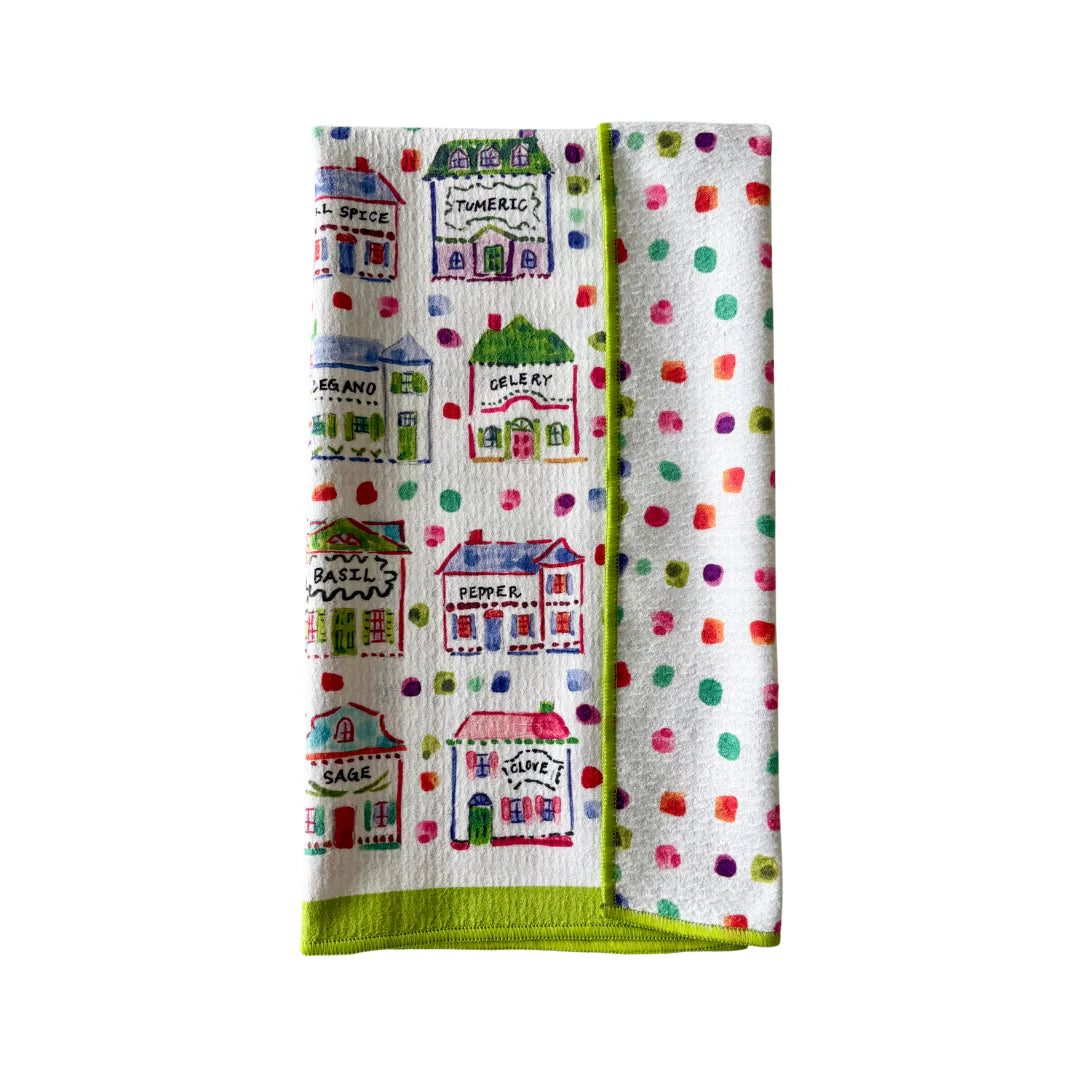 Spice Village Double-Sided Tea Towel