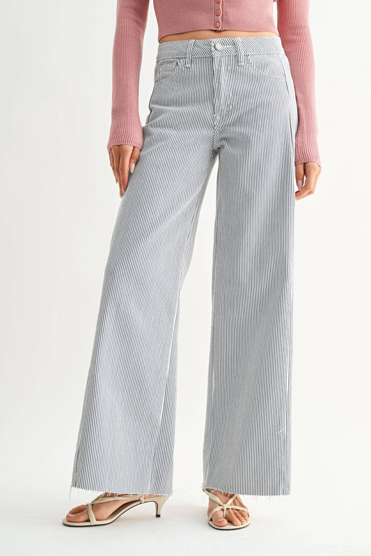 Side Stripe Wide Leg Jean
