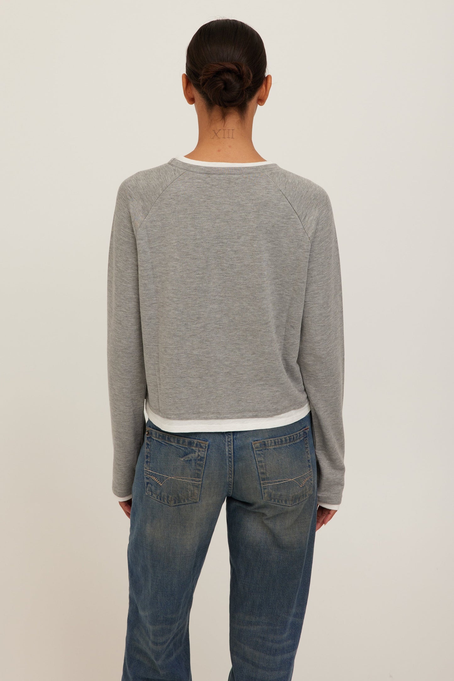 West Coast Long Sleeve T in Heather Grey