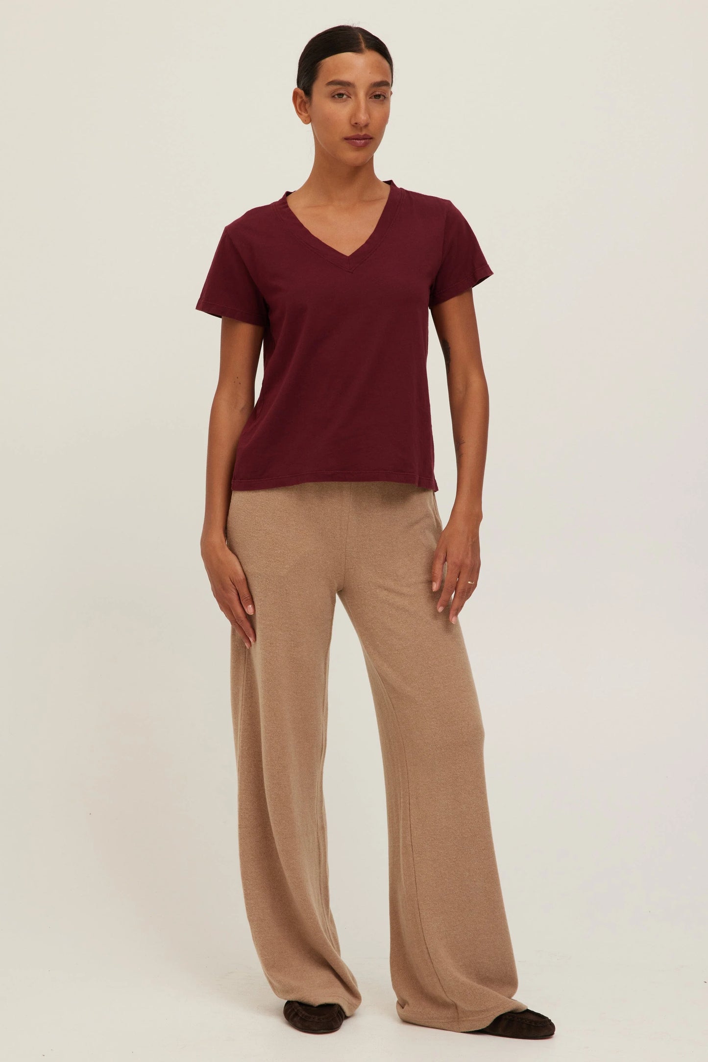 Must Have V Tee in Dark Cherry