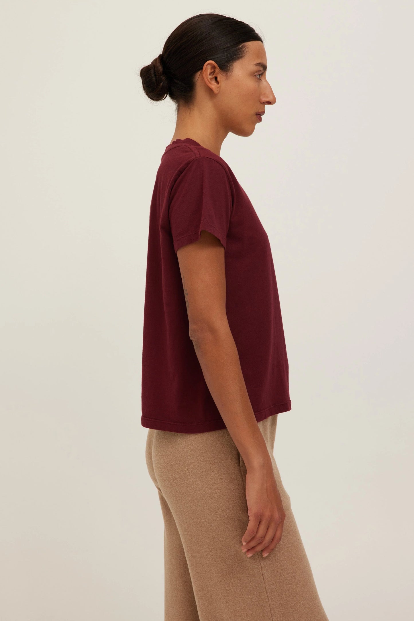 Must Have V Tee in Dark Cherry
