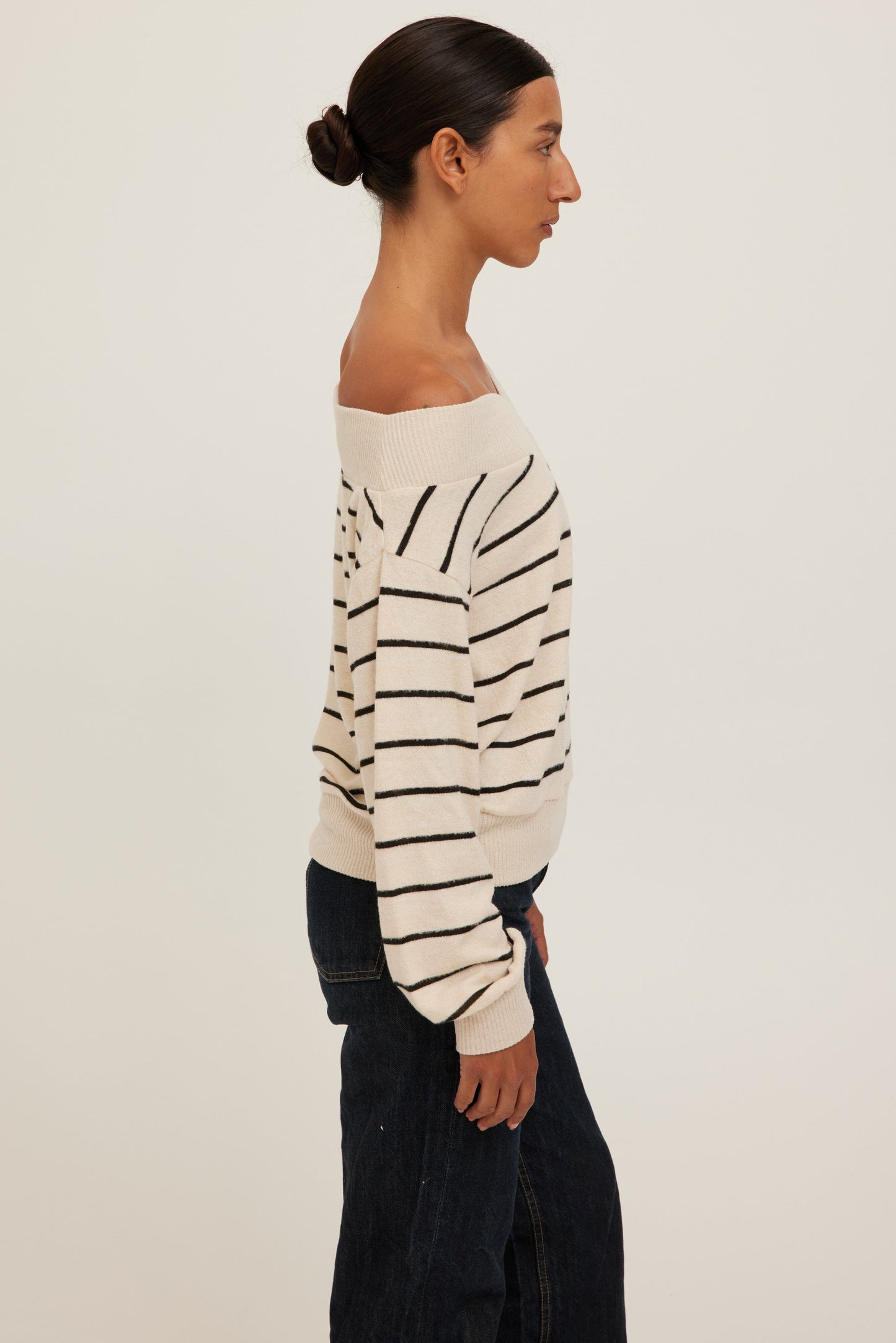 Carmel Pullover in Cream & Black