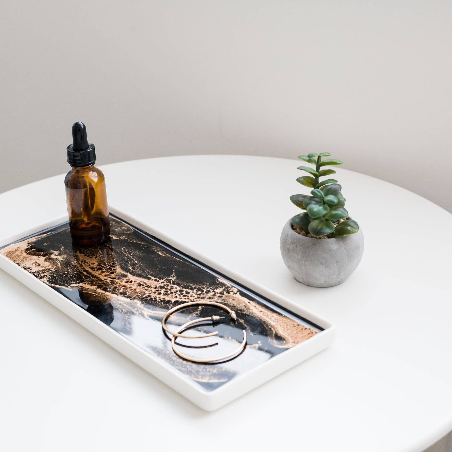 Large Ceramic Resin Tray in Ocean Vibes