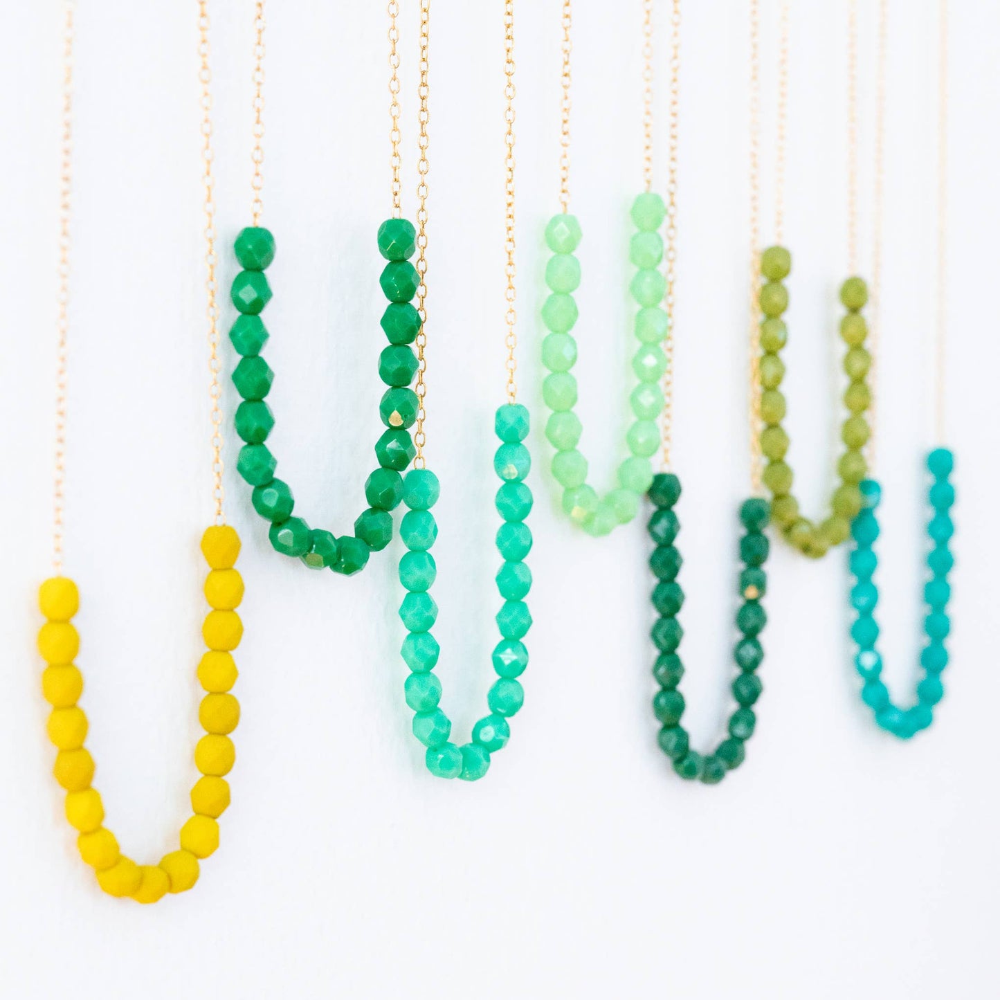 Colorful Glass Bead Layering Necklace