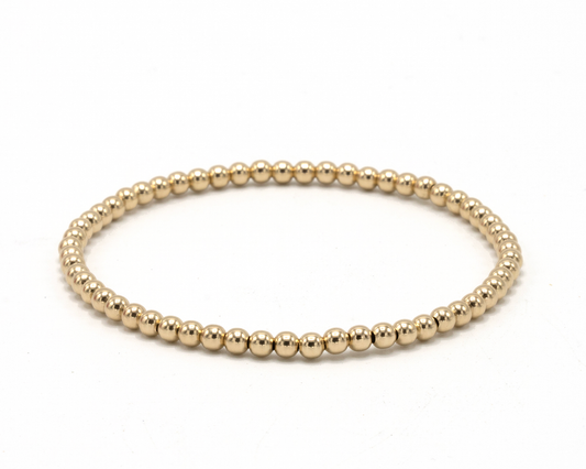 3mm Gold Filled Karma waterproof bracelet - 7"