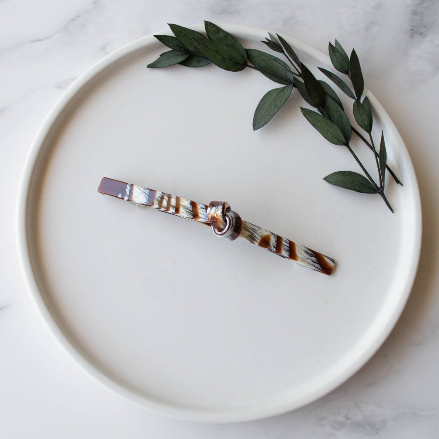 Eco French Twist Hair Barrettes: Jade