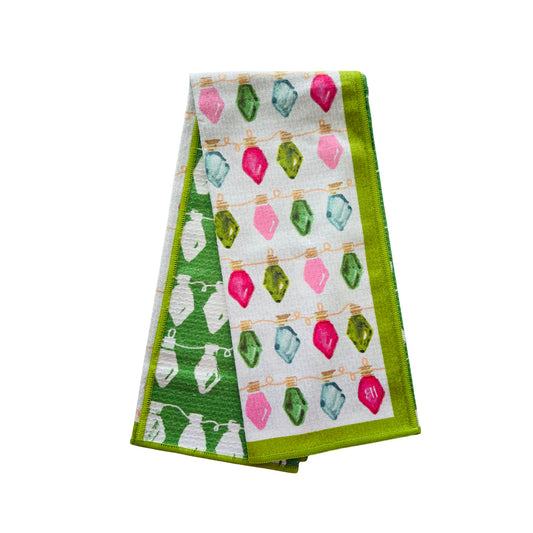 Holiday Lights Double-Sided Tea Towel