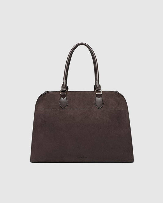 Blaire Tote Bag - Suede Chocolate